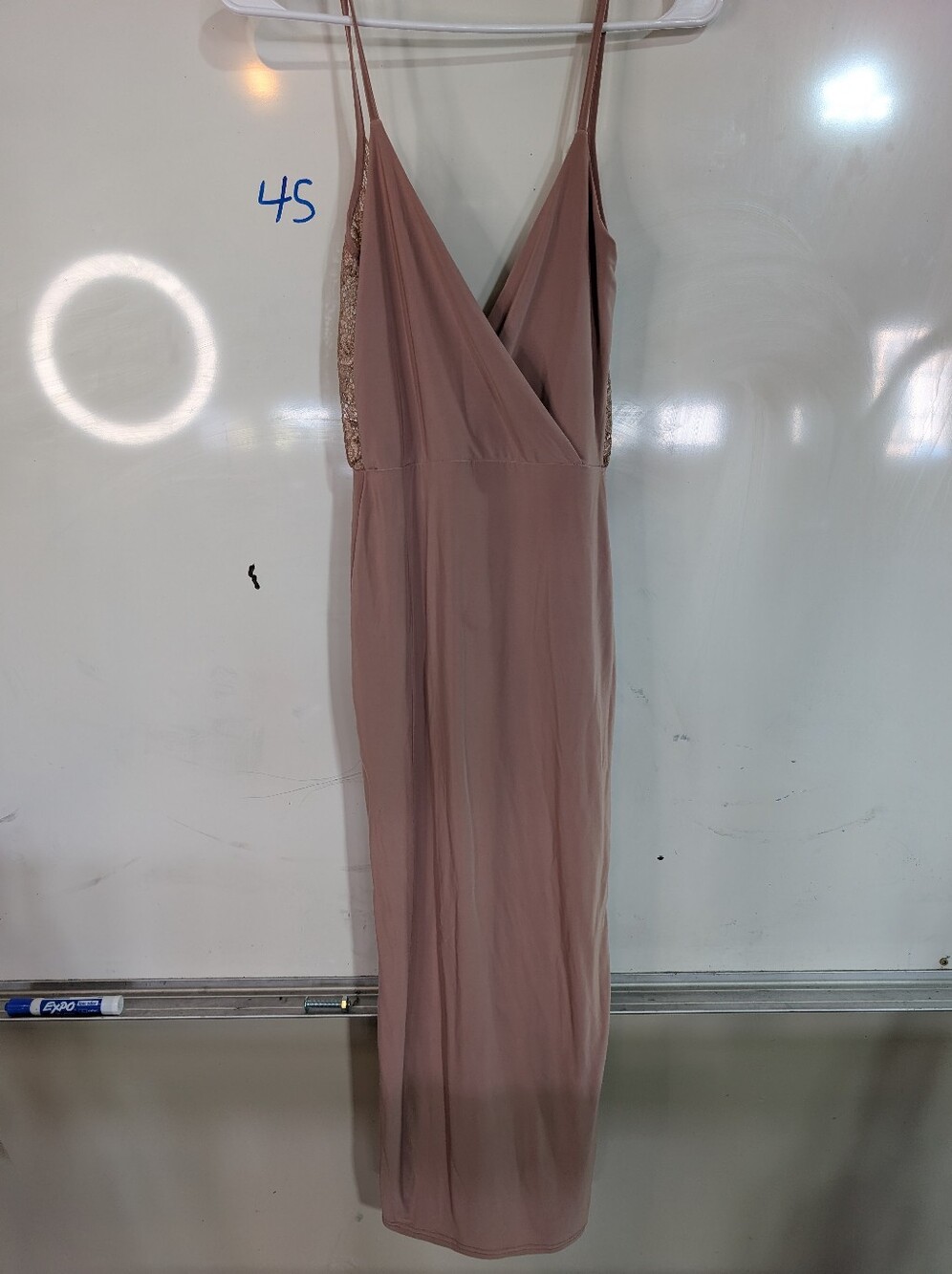 Missguided Mauve Wrap-Front Slip Maxi Dress